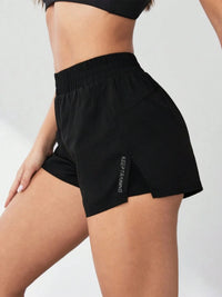 Women's High-Waist Faux Two-Piece Yoga Shorts