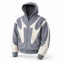 Women's Retro Printed Zip-Up Streetwear Hoodie